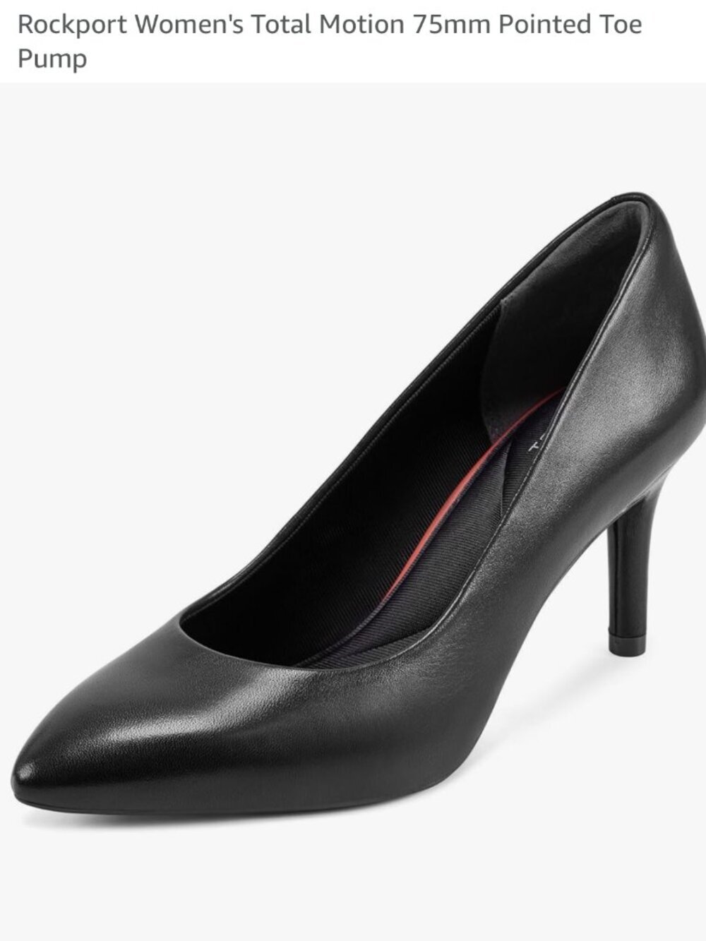 Rockport SZ 9.5 Black Leather TruTECH Comfort Heels Closet Staple Dressy
